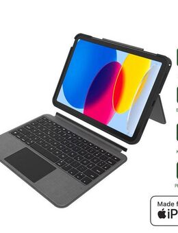 4smarts Tastatur Case 2in1 Solid Smart Connect für iPad 10. Gen iPad-Tastatur