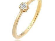 Elli DIAMONDS Verlobungsring Diamant Weiß Brillantschliff (0.045 ct) 585 Gelbgold