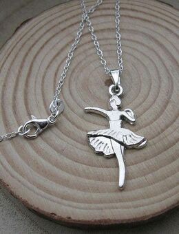 ☝️☝️☝️925 Sterling Silber plat. Halskette + Anhänger Ballerina, NEU ⭐⭐⭐⭐⭐ - Gersthofen