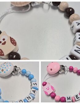 Schnullerkette mit Name🍼Eule🍼Mädchen 🍼 Junge - Stadtlohn