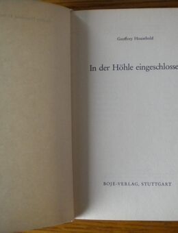 In der Höhle eingeschlossen,Geoffrey Household,Boje Verlag,1964 - Linnich