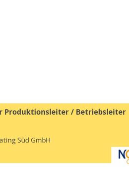 Technischer Produktionsleiter / Betriebsleiter (m/w/d) - Welden