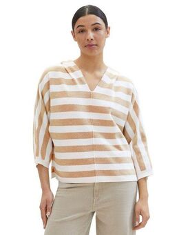 TOM TAILOR Kapuzenpullover mit weitem V-Ausschnitt