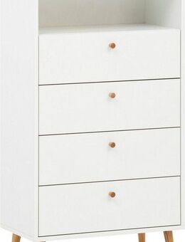 Schildmeyer Kommode Bjarne, Breite 60 cm, 4 Schubladen, Griffe und Möbelfüße aus Massivholz