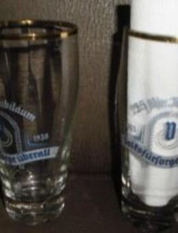 Bierglas Deutsche Volksfürsorge 1913 - 1938 Jubiläum Goldrand - Bottrop