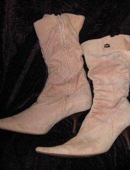NEUw * Samtweich * Velours * Echt Leder * Stiefel * Stiefeletten "Buffalo" Gr. 38/ 5 * rosequarz- rosè * - Riedlingen