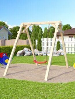 Kinderspielgerät Karibu Schaukel Einzelschaukel naturbelassen Set - Wuppertal