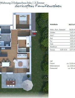 Klimafreundliche Neubau-Eigentumswohnung, barrierefrei mit Gartenanteil - Neustadt (Waldnaab)
