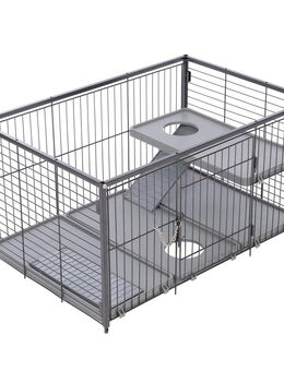 TIAKI Kleintierkäfig Villa - Add-on Unit: L 79 x B 52 x H 42,5 cm