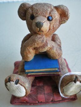 Gilde-Teddy,Keramik,Handarbeit,Alt,ca. 8 cm - Linnich