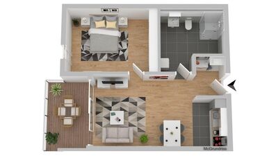 Erstbezug - 2-Zimmer-Wohnung mit Balkon