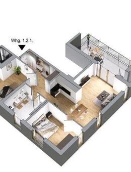Moderne 3-Zimmer Neubauwohnung mit Balkon - Neubau - 1.2.1 - Ulm