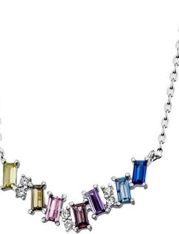 Firetti Kette mit Anhänger Schmuck Geschenk Silber 925 Halsschmuck Halskette Collier Regenbogen, mit Zirkonia (synth)