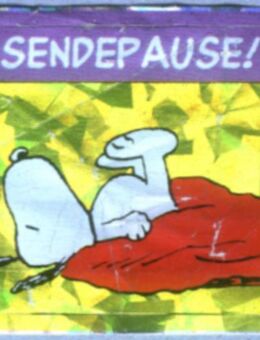 Snoopy - Glitzersticker ( Duplo Sammelbild Nr. 14 ) - Niddatal Zentrum