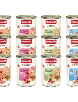 Sparpaket animonda Carny Adult 12 x 400g - Gourmet-Auswahl (4 Sorten)
