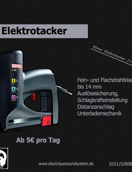 [VERTMIETUNG] Elektrotacker / Novus Elektrotacker - Magdeburg