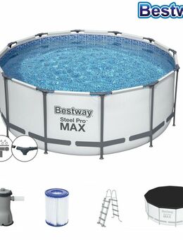 Bestway Steel Pro Max 366 x122 cm Frame Pool Set Schwimmbecken Starter Set - Wuppertal