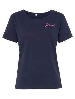 Vivance Kurzarmshirt T-Shirt mit Stickerei, Loungewear