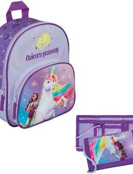 UNDERCOVER Kinderrucksack Unicorn Academy (Set, 2-tlg), inklusive Geldbeutel