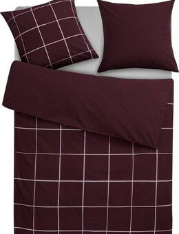 OTTO home Wendebettwäsche Nature in Gr. 135x200 oder 155x220 cm, Renforcé, 2 teilig, Bettwäsche in unregelmäßigem Karo-Muster