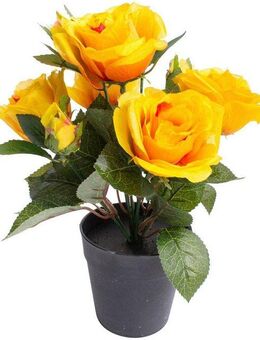 Kunstblume Rosenbusch Rose, Botanic-Haus, Höhe 27 cm