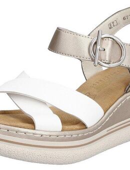 Rieker Keilsandalette, Sandale, Plateausandalette, Sommerschuh mit Klettverschluss