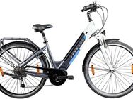 Zündapp E-Bike Cityrad Z901, 7 Gang Shimano Tourney RD-TY300 Schaltwerk, Kettenschaltung, Mittelmotor, 418 Wh, Pedelec, Elektrofahrrad für Damen u. Herren