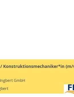 Schweisser / Konstruktionsmechaniker*in (m/w/d) - Sankt Ingbert