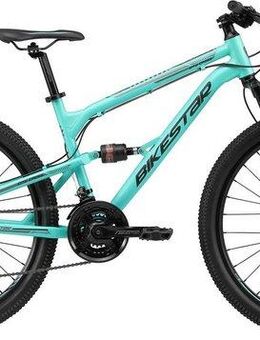 Bikestar Mountainbike, 21 Gang Shimano RD-TY300 Schaltwerk, Kettenschaltung, für Damen und Herren, Kettenschaltung