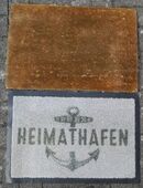 Fußmatte Heimathafen +Türmatte Kokosfaser 2 Fußabtreter 60x40 cm zusammen 3,- in 24944
