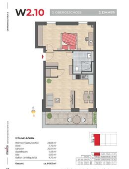 Hier bin ich im Alter versorgt - betreutes Wohnen! WE 2.10 - Radolfzell (Bodensee)