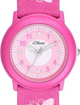s.Oliver Quarzuhr 2036748, Armbanduhr, Kinderuhr, Mädchen, Schmetterlinge, Blumen, Geschenkidee