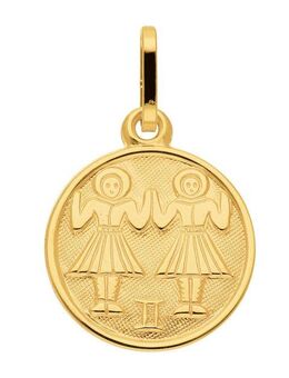 Adelia´s Kettenanhänger 333 Gold Sternzeichen Anhänger Zwilling Ø 11,8 mm, Goldschmuck für Damen & Herren