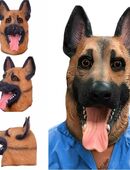 Hundemaske Schäferhund Maske Hund Tier Gesichtsmaske Hunde Fastnacht Kostüm Halloween 24,90* in 78052