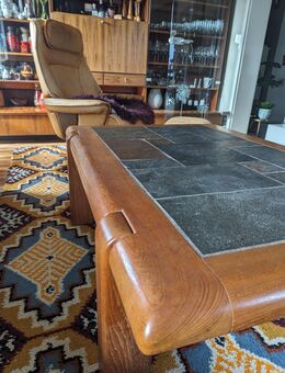 Couchtisch Teak Schiefer 70er Vintage MidCentury - Ginsheim-Gustavsburg