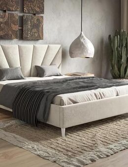 Polsterbett „Lea“ von MOTIVENA – 160×200 cm, beige - Euskirchen