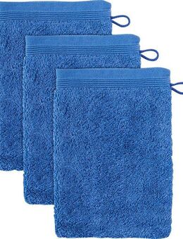 Möve Waschhandschuh Superwuschel, (Set, 3-St), Waschhandschuh Set mit Bordüre, 100% Premium Cotton Baumwolle, weich