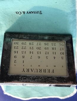 A vintage Tiffany & co. table / desk top sterling silver & black | bakelite, 925, calendar - Schermbeck