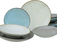 CreaTable Tafelservice Geschirr-Set NATURE COLLECTION Scandic (12-tlg), 4 Personen, Steinzeug, Service, 4 Farben im Set, 12 Teile, für 4 Personen