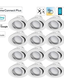 12x Hama WiFi LED Einbaustrahler 5W / 32W Weiß WLAN Einbauspot App-Steuerung - Staßfurt