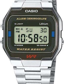 CASIO VINTAGE Chronograph A163WA-1QES, Quarzuhr, Armbanduhr, Damen, Herren, digital, retro, Stoppfunktion