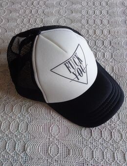 Cappy, Schirmmütze, Unisex, schwarz/ecru, mit Aufdruck - Hamburg