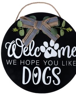 TIAKI Türschild "Welcome - We Hope You Like Dogs" - 1 Stück