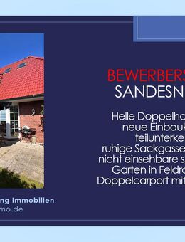 BEWERBERSTOPP! Sonnige Doppelhaushälfte in ruhiger Sackgassenendlage - Sandesneben
