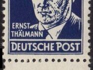 DDR: MiNr. 339 v a X I, 00.00.1953, "Persönlichkeiten aus Politik, Kunst und Wissenschaft: Ernst Thälmann", UR mit Farbpunkt, geprüft, postfrisch - Brandenburg (Havel)