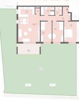 Neubau: 4- Zimmer Erdgeschoss mit Garten im Kanderpark, Binzen Nr.2 - VERKAUFT - Binzen
