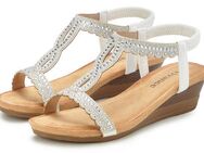 Vivance Sommerschuh Sandalette Sandale, Sommerschuh mit Glitzerdetails und elastischem Riemchen VEGAN
