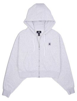 Converse Sweatjacke WOMEN'S CONVERSE RETRO FULL-ZIP HOODIE (1-tlg) cropped