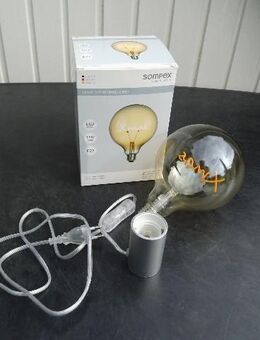 Sompex X-MAS LED-Filament Leuchtmittel+Tischleuchte Tobi silber zus. 17,- - Flensburg