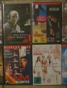 10 DVDs, neu: Cinderella Story, Das Leben der Anderen, Das Team, Desperado, Dornenvögel, Eisbär Flocke, Herr der Ringe, S. and the city, The big C, je 1,- - München
